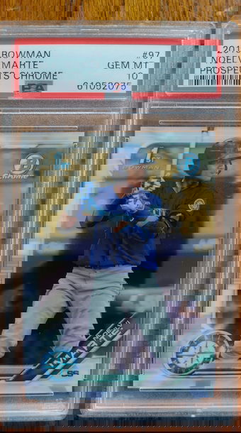 2019 Bowman Prospects Chrome Noelvi Marte #97 PSA 10