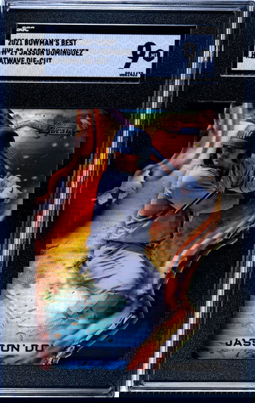 2021 Bowman's Best Jasson Dominguez Heatwave Die-Cut SGC 9