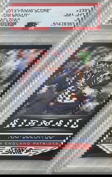 Tom Brady 2013 Panini Score #/6 End Zone Black Prizm PSA 8 MINT Patriots
