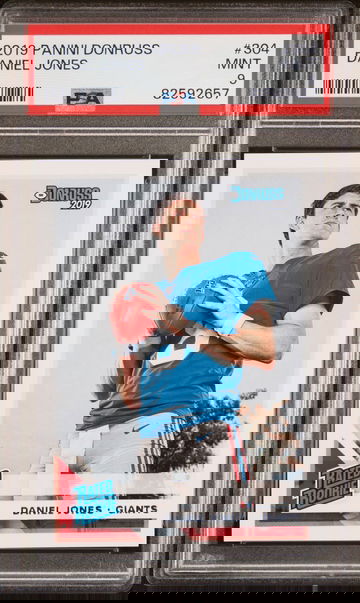 2019 Panini Donruss Rated Rookie Daniel Jones #304 PSA 9