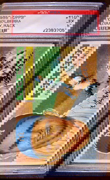 Yogi Berra 1956 Topps #110 Gray Back PSA 5