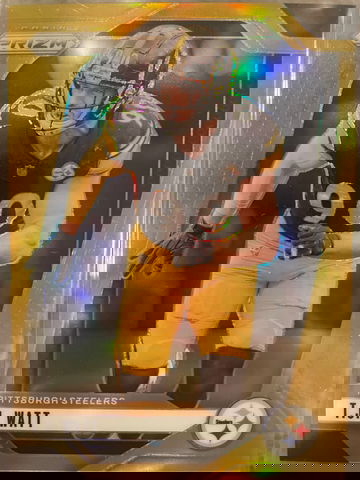 2024 Prizm #245 T.J. Watt Gold #8/10 Pittsburgh Steelers