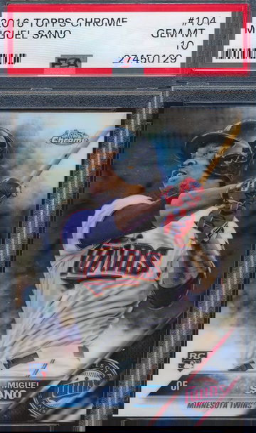 2016 Topps Chrome 104 Miguel Sano RC PSA 10 GEM MT 0129