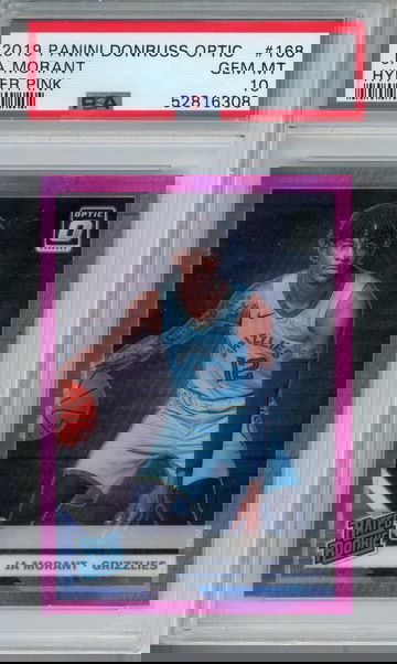 2019 Panini Donruss Optic 168 Ja Morant Hyper Pink Rated Rookie PSA 10