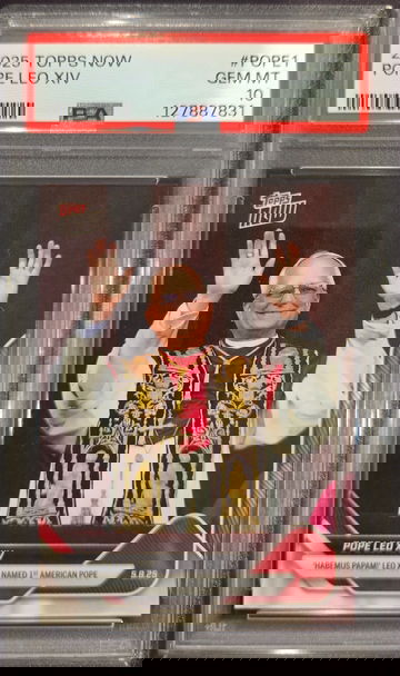 2025 Topps Now Pope Leo XIV PSA 10