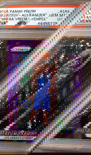 Shai Gilgeous-Alexander 2018 Prizm Fast Break Purple /75 PSA 10