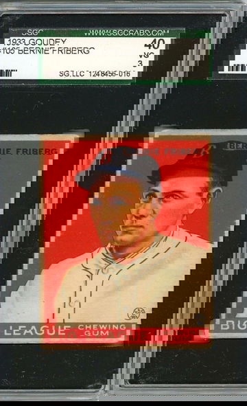 1933 Goudey Bernie Friberg #105 SGC 3 P1360