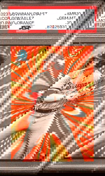 2023 Bowman Draft Mood Ring Orange #MR10 Jacob Gonzalez PSA 10 #22/25