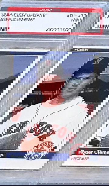 1984 Fleer Update Roger Clemens Rookie RC PSA 7 #U-27