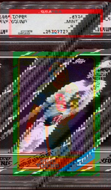 1986 Topps #374 Steve Young ROOKIE PSA 9 MINT