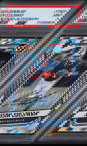 2024 Panini Donruss the Rookies Autographs Keon Coleman #TR20 PSA 9