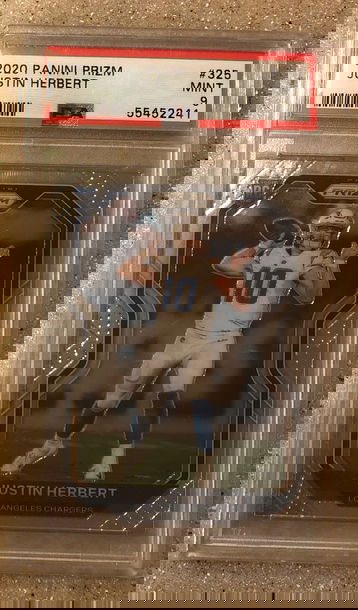 2020 Justin Herbert Prizm PSA 9