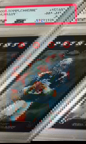 2008 Topps Chrome Tom Brady PSA 8