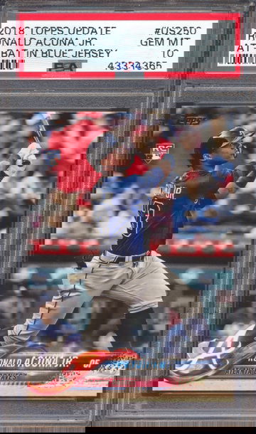 2018 Topps Update #US250 Ronald Acuna Jr RC PSA 10 43334365