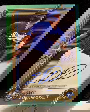 2025 Topps Pro Debut Joe Vetrano Aqua Refractror Auto /75 Rancho Cuca Dodgers