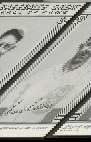 1948 Baseball's Great Hall of Fame Exhibits Eddie Collins Philadelphia Athletics