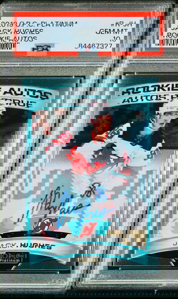 2019 O-Pee-Chee Platinum JACK HUGHES Rookie Auto PSA 10