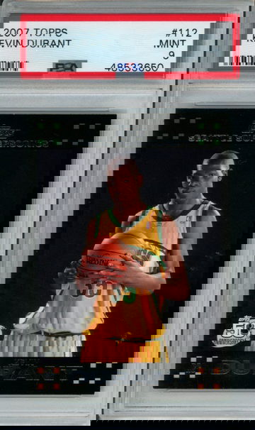 KEVIN DURANT 2007 Topps Black #112 PSA 9 MINT Rookie