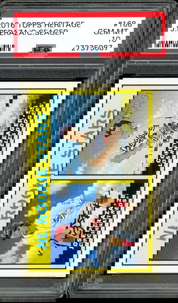 COREY SEAGER JOSE PERAZA RC PSA 10 2016 HERITAGE #168 GEM MINT 