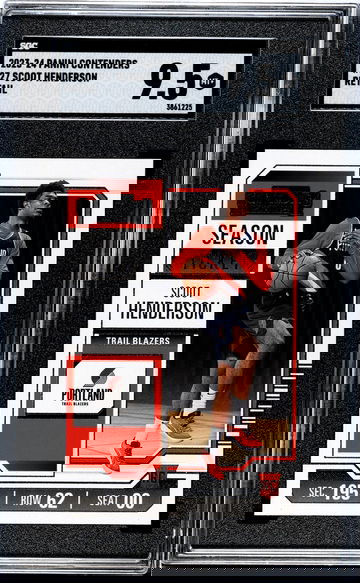 2023-24 Panini Contenders Retail Scoot Henderson #27 RC SGC 9.5