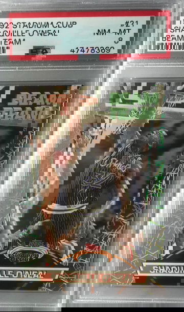 Shaquille O’Neal Rookie 1992 Stadium Club Beam Team #21 - PSA 8