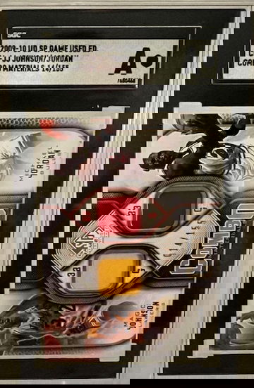 2010 Michael Jordan/Magic Johnson Combo Materials Game Worn #'d 14/155