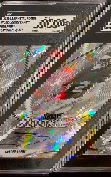 2020 Leaf Metal Rookie #MR-CDL CeeDee Lamb Autographed Silver Crystal 11/35 SGC 10 Gem Mint Auto 10 Grade