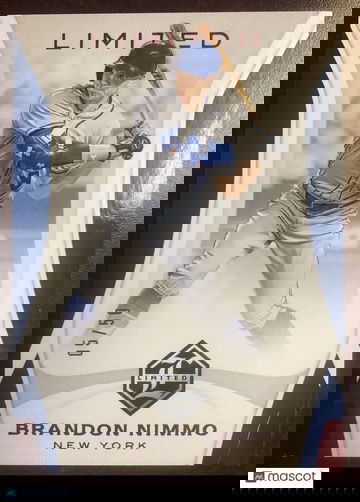 Brandon Nimmo 2019 Panini Limited #17 Red Parallel SP #5/50 New York Mets