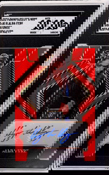 2022 Panini Select Wwe #SG-KLR Alba Fyre Sigs. Red Prizm 63 SGC 10