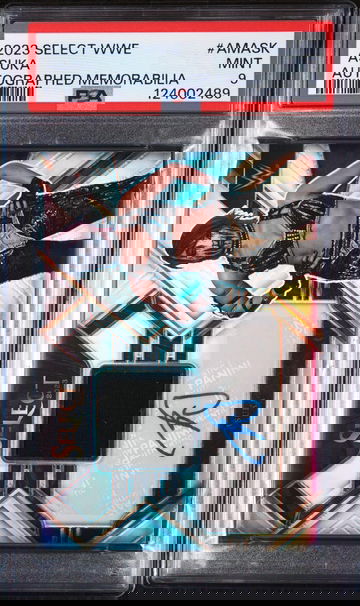 2023 Panini Select WWE Autographed Memorabilia Asuka #AMASK /49 PSA 9