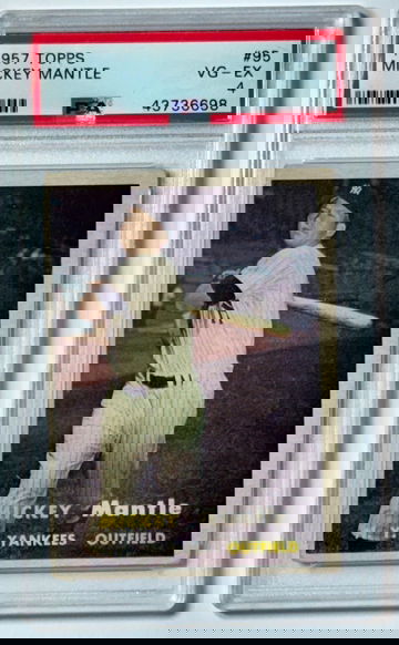 1957 Topps Mickey Mantle #95 PSA 4 VG-EX HOF Yankees Vintage Baseball Card