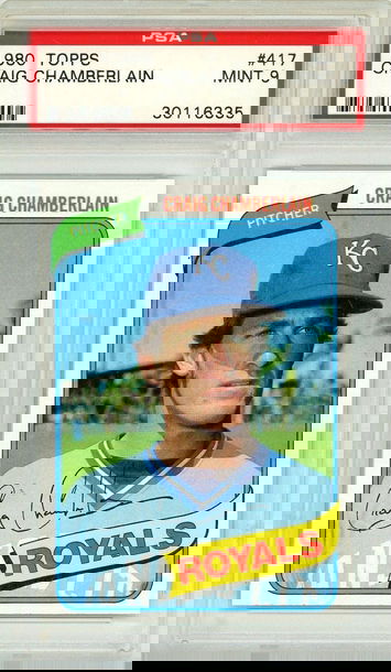 1980 Topps Craig Chamberlain #417 PSA 9 P1320