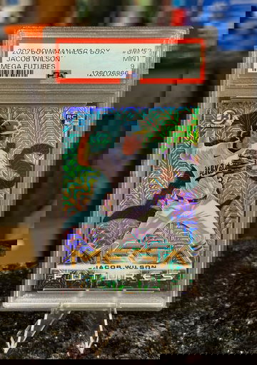 2025 Bowman Chrome JACOB WILSON RC Mega Futures MOJO REFRACTOR Case Hit SP PSA 9