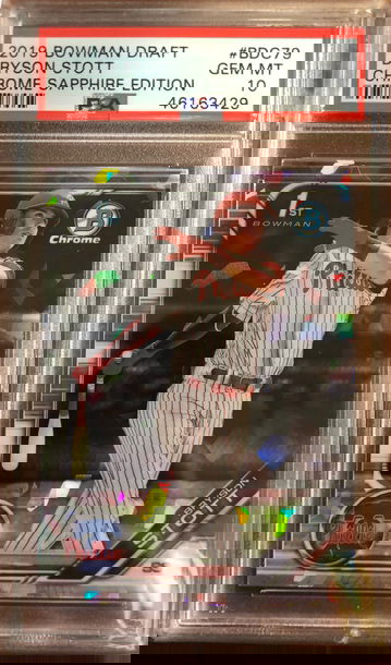 2019 bowman draft sapphire bryson stott psa 10