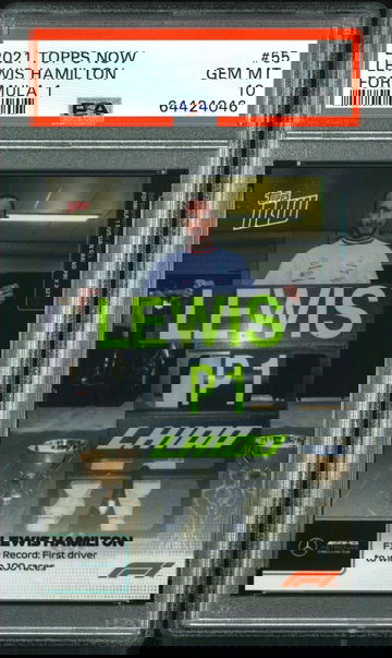 2021 Topps Now F1 #55 Lewis Hamilton 100 Race Wins PSA 10