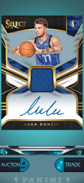 2018 Panini Select Luka Doncic RC JSY AUTO - Dunk