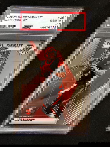 2020 Panini Mosaic - Joe Burrow - Rookie NFL Debut PSA 10 Gem Mint