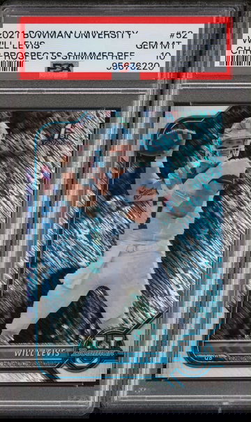 2021 Bowman U University Chrome Will Levis 1st Prospect Silver Shimmer Refractor PSA 10 Titans Rookie RC