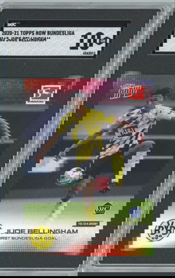 2020-21 JUDE BELLINGHAM TOPPS NOW BUNDESLIGA #165 RC SGC 10 GEM MINT