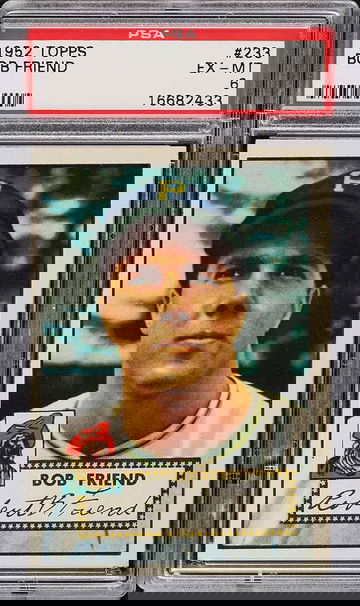 1952 Topps Baseball Bob Friend #233 PSA 6