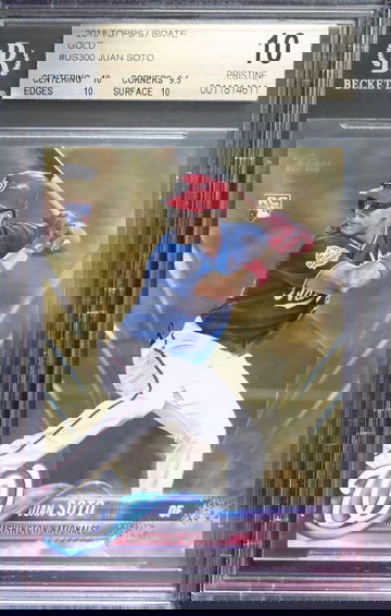 BGS 10 - 2018 TOPPS UPDATE JUAN SOTO RC #US300 (0058/2018) GOLD POP 12