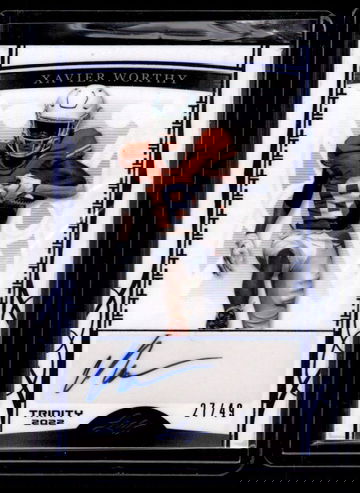 2022 LEAF TRINITY XAVIER WORTHY ROOKIE/RC AUTO #27/49