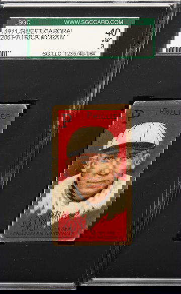 1911 T205 Sweet Caporal Pat Moran Philadelphia Phillies SGC 40 VG 3