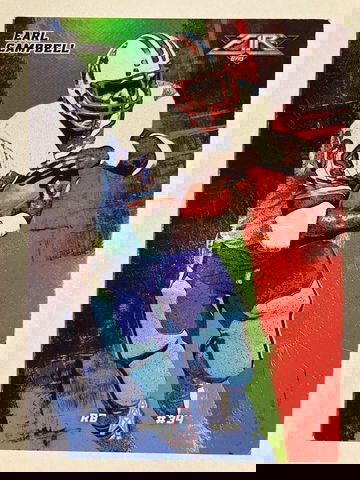 2015 Topps Fire - RARE GREEN PARALLEL #48 Earl Campbell /199