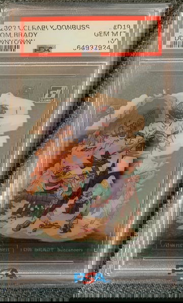 2021 Clearly Donruss Tom Brady Downtown #D19 PSA 10