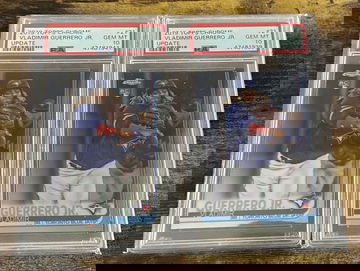 2019 Topps Chrome Update Vladimir Guerrero Jr PSA 10 - 2 card lot