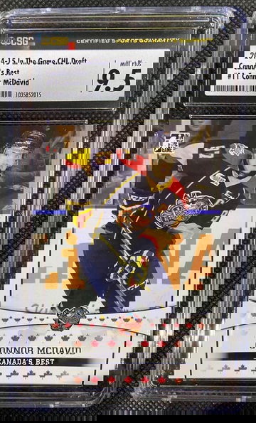 2014-15 ITG Connor McDavid CHL Draft Canada's Best CSG 9.5 Low POP!!