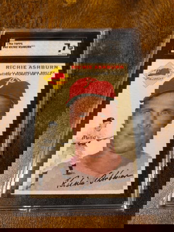 1954 Topps Richie Ashburn #45 HOF SGC 7
