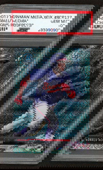 2017 Ronald Acuna Bowman Chrome Rookie Mega Box PSA 10