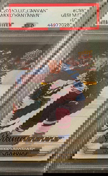 2015-16 UPPER DECL CANVAS MIKKO RANTANEN YOUNG GUNS RC SP PSA 10 Gem Mint